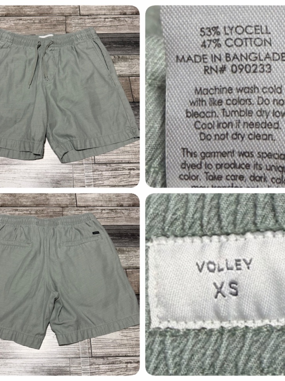 PacSun Volley Shorts Men’s M Elastic Waist Drawstring (Inseam 6.5) Lyocell Blend